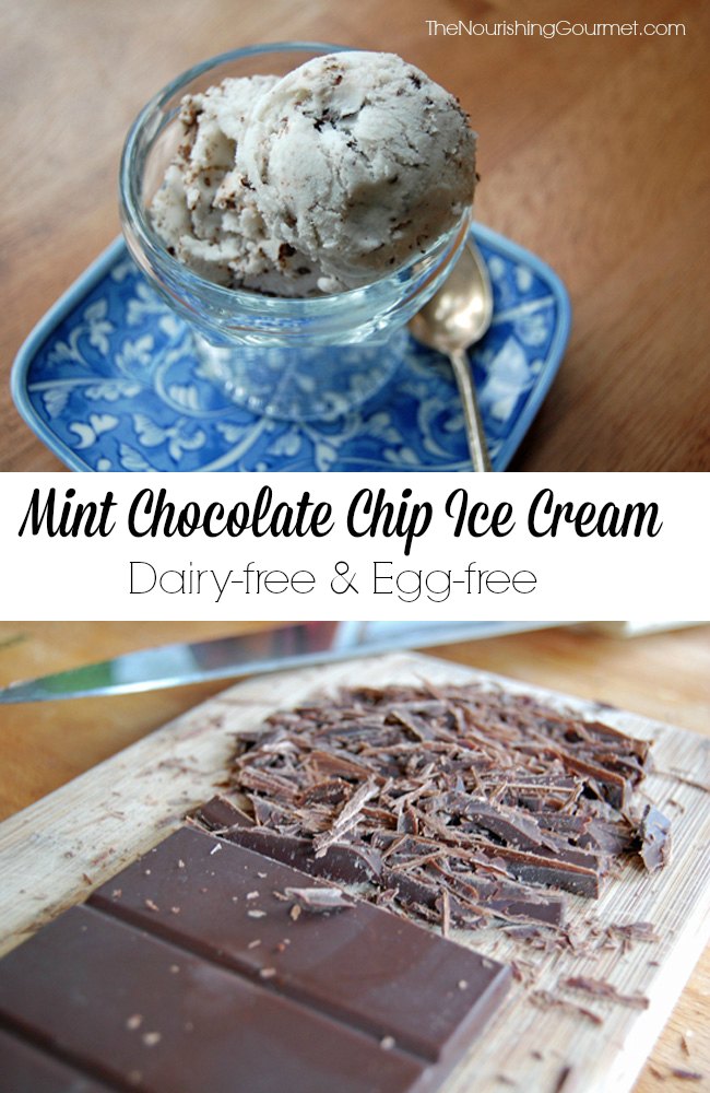 Mint Chocolate Ice Cream (made with coconut milk!) - This is egg-free AND dairy-free!