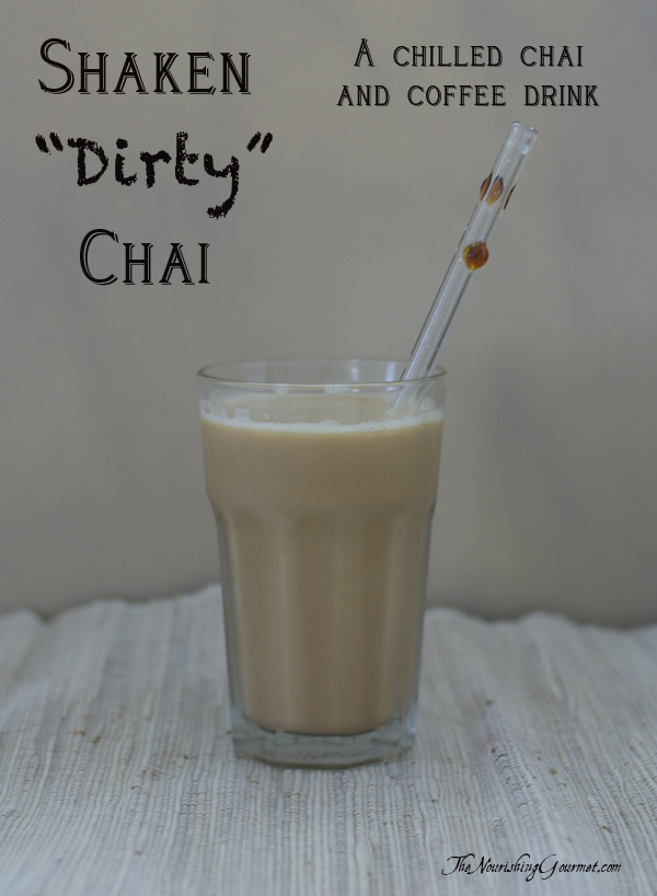 Cold brewed coffee or espresso is added to chai tea for a delicious chilled drink.