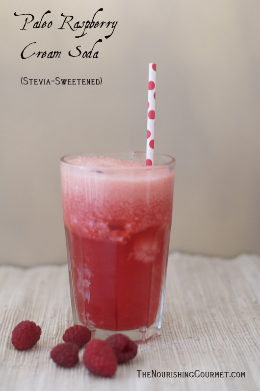 Refreshing and simple paleo rapsberry cream soda