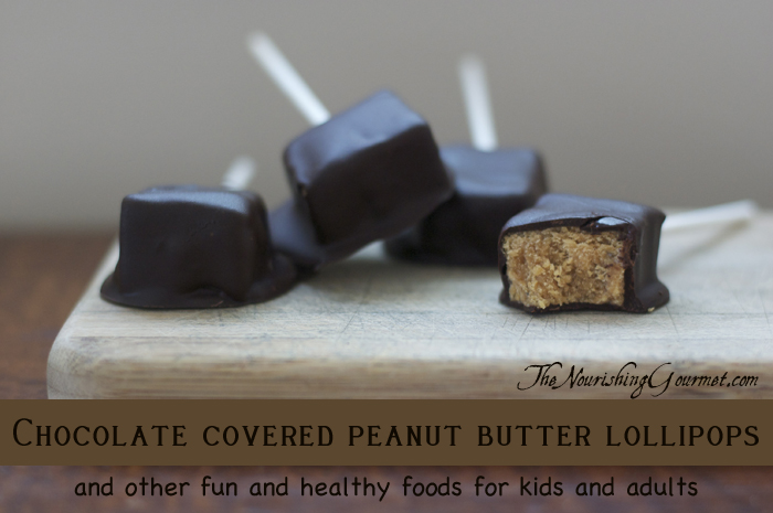 Chocolate Covered Peanut Butter Lollipops