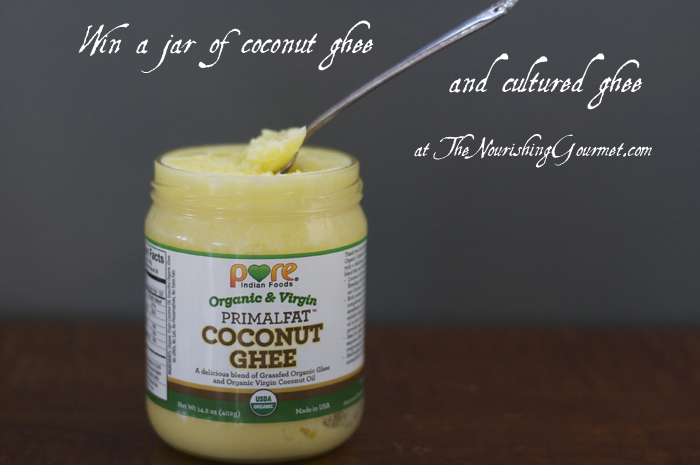 Giveaway of a jar of cultured ghee and coconut ghee at TheNourishingGourmet.com