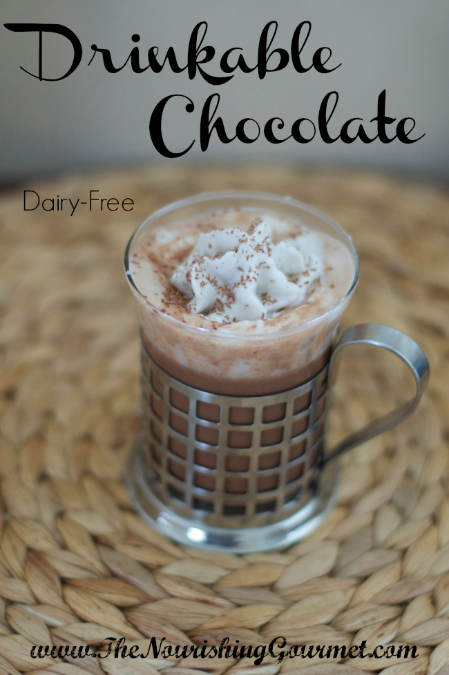 Drinkable Chocolate that is not only decadent and delicious, but dairy-free as well