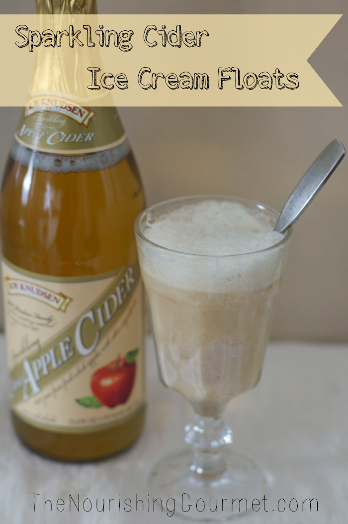 These sparkling apple cider ice cream floats are both fun and delicious! 