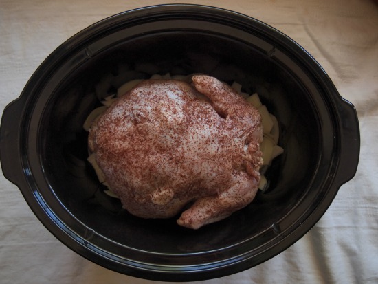 Whole Chicken in the Slow Cooker, Shawarma Style