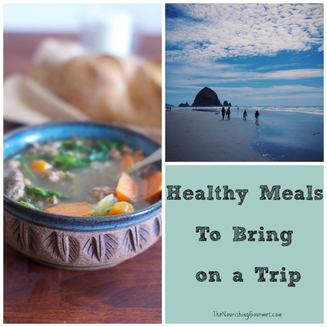 6 tips for healthy meals to bring on a vacation. Perfect for this time of year! 