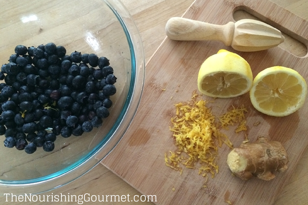 Blueberry Lemon Clafoutis with Einkorn Flour (refined sugar free)3