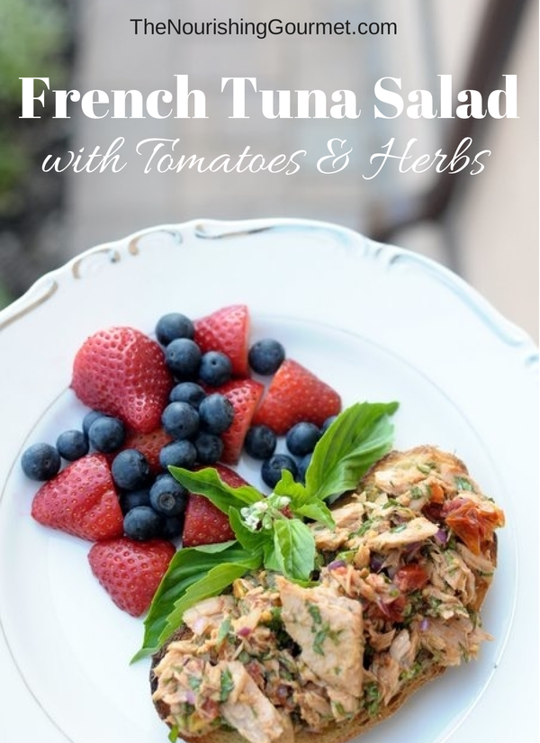 French Tuna Salad with Tomatoes & Herbs (Mayo-Free!)