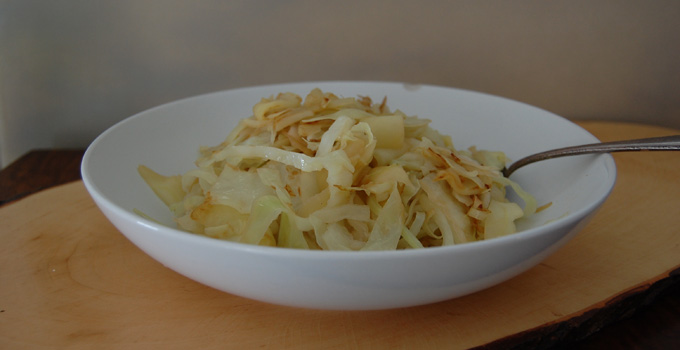 Easy Pan Fried Cabbage and Apples 2