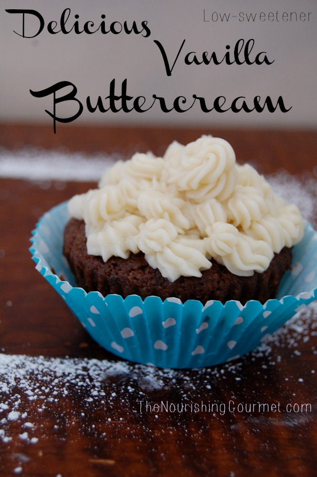 Delicious Vanilla Buttercream - you don't need a lot of sweetener to make great frosting!