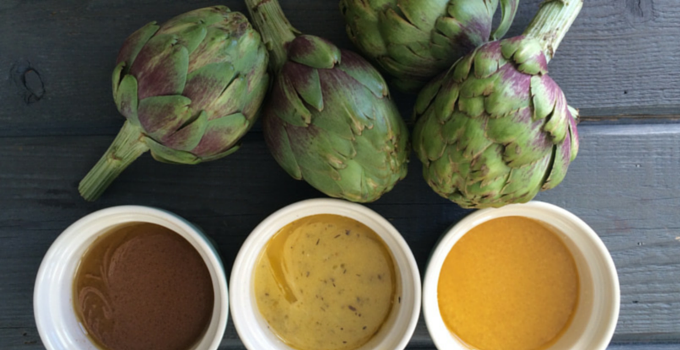 Steamed Artichokes with Three Dipping Sauces cover