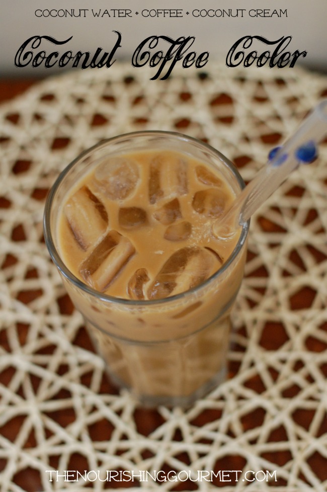 This refreshing and hydrating coffee drink is a lovely combination of coffee, coconut water, and coconut cream. Perfect for summertime (or anytime!)---- The Nourishing Gourmet 