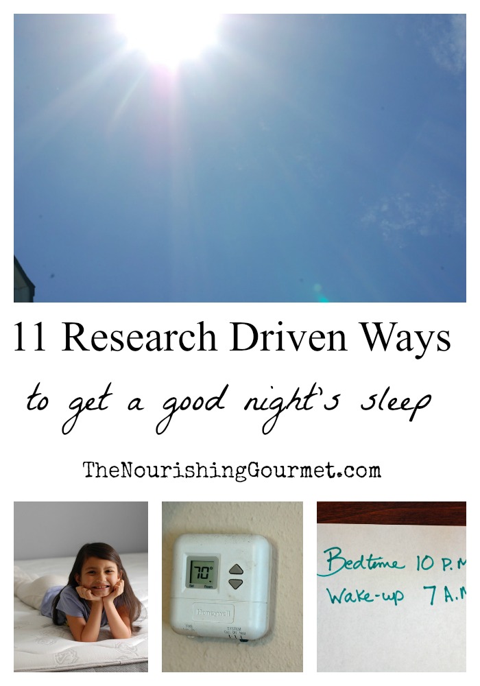 Lack of sleep has been linked to so many health problems! From someone who has also suffered from sleep issues, these 11 research driven ways to help you sleep may help you find the rest you need for better health. --- The Nourishing Gourmet