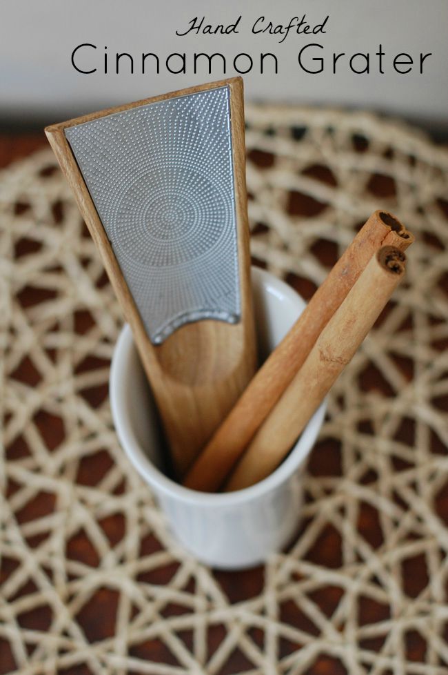 Beautiful wood, hand crafted cinnamon grater