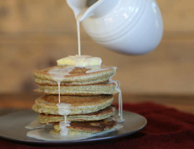 Sprouted Macadamia Nut Pancakes from Megan's book, EAT BEAUTIFUL. 