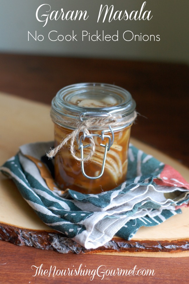 Easy Garam Masala Quick Pickled Onions (No cook and lovely for DIY gift giving!) - These can be eaten plain, served on sandwiches, or served as part of a liver pate combination platter. -- The Nourishing Gourmet