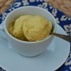 Sweet and creamy coconut milk is spiced with turmeric, ginger, black pepper, cardamom, vanilla and cinnamon for a lovely chai flavor, and then sweetened with honey. It makes up a gorgeous smooth dairy-free ice cream. -- The Nourishing Gourmet