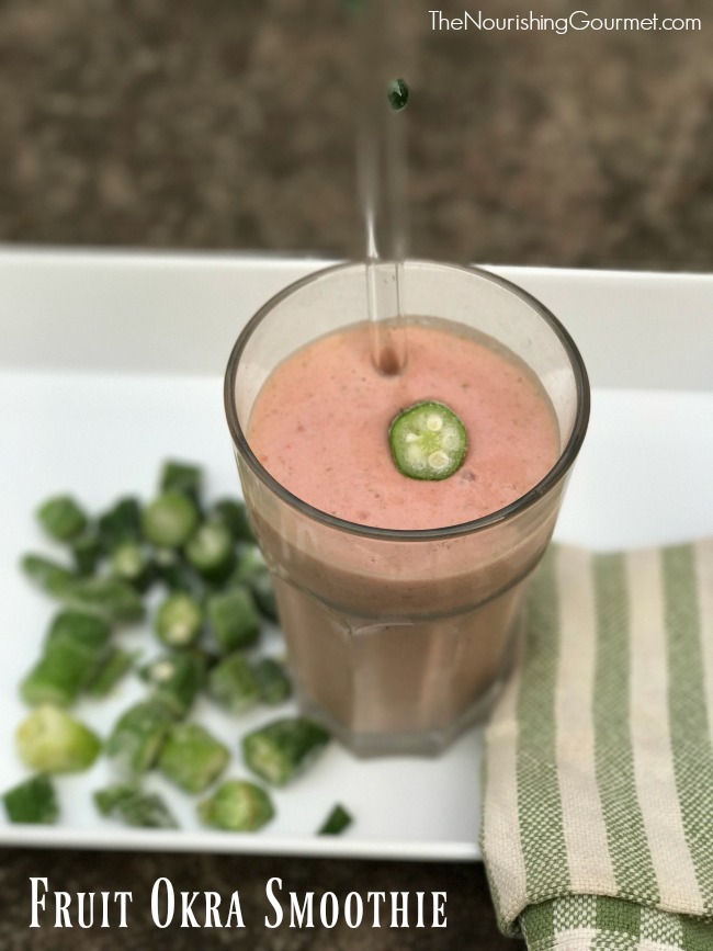 Fruit Okra Smoothie - this green smoothie is full of important nutrients! Okra has well documented heath promoting attributes, and adds a lot of body to smoothies! 