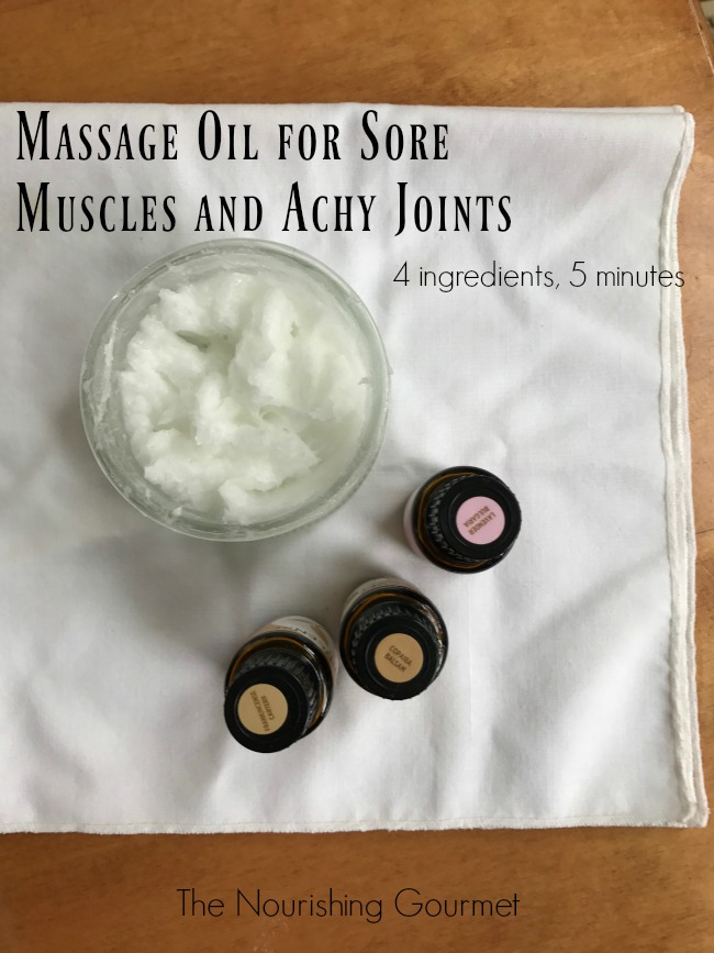 This easy muscle rub is so soothing, supportive, and helpful for sore or painful muscles and joints. I also use it for headaches! -- The Nourishing Gourmet 